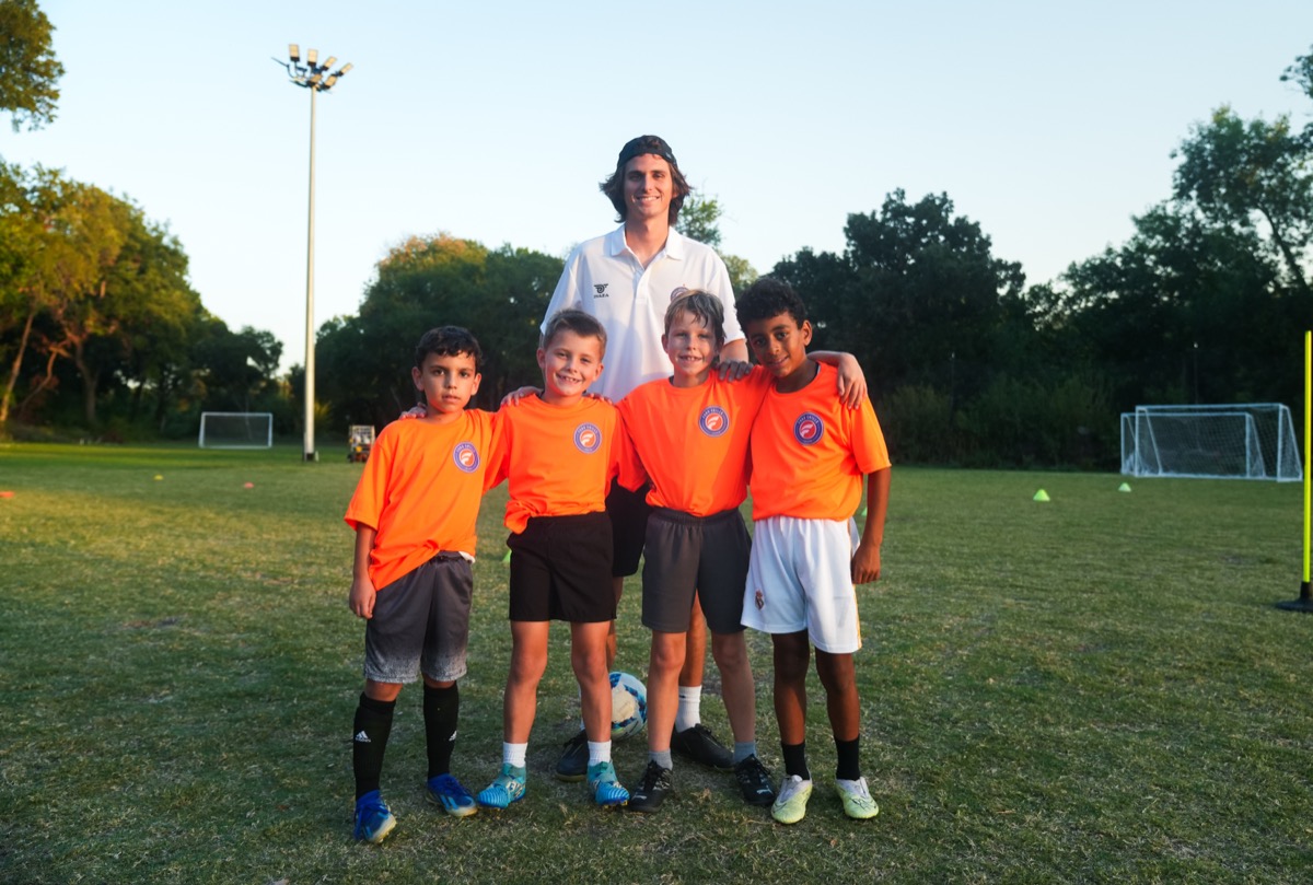 Foro SC coach and players at Skills Training